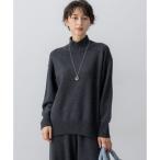 23区 【洗える】カシミヤブレンド ハイネック ニット （グレー系）