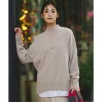 23区 【洗える】カシミヤブレンド ハイネック ニット （ベージュ系）