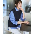 23区 ケーブル ニットベスト （ネイビー系）