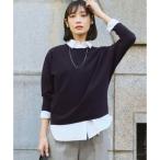 23区 ネオコンフォートストレッチ ドルマン ニット （ネイビー系）