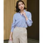 23区 【見上愛さん着用/VERY掲載】CANCLINI シャーティング ベーシックシャツ （サックス×ピンクストライプ）