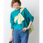 23区 シャイニーシアー ドルマン ニット （ピーコック系）