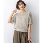 23区 ピュアリネン パフスリーブ ニット （ベージュ系）