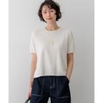 23区 コットンナイロンミニブークレ ニットT （アイボリー系）