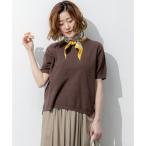23区 コットンナイロンミニブークレ ニットT （ブラウン系）