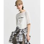 23区 インターシャロゴ レターニット （ホワイト系）