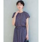23区（大きいサイズ） 【洗える】エスパドリーユ プリント ブラウス （ネイビープリント）