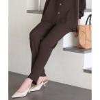 23 район ( большой размер ) [SLOW/ часть магазин ограничение ] отверстие ga- men to ребра вязаный брюки ( темно-коричневый серия )