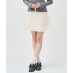 トランテアン ソン ドゥ モード 31 Sons de mode フラワーチュールミニスカート （オフホワイト）