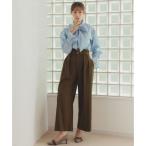 トランテアン ソン ドゥ モード 31 Sons de mode 2025秋冬新作 ダブルベルト付ワイドパンツ TT537303 （BROWN）