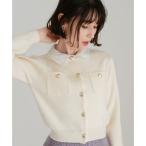 ショッピングドゥ トランテアン ソン ドゥ モード 31 Sons de mode 2025秋冬新作 襟付きポケットカーディガン TT548401 （WHITE）