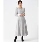 ショッピングドゥ トランテアン ソン ドゥ モード 31 Sons de mode 2025秋冬新作 カットジャガードフレアワンピース TT547416 （BLUE）