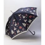 アクアスキュータム Aquascutum Aquascutum(アクアスキュータム) ロンドンガール柄 雨傘(長傘) (ネイビー)