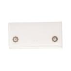 ヴィンテージボタン 薄マチ長財布 ホワイト