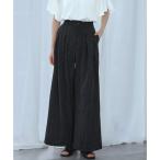  Anne pi Roo laAmpirula two tuck в тонкую полоску широкий flare pants ( черный )