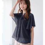 ショッピング冷感 インナー アロッタ Alotta 【接触冷感】インナー付ピンタックデザインブラウス【イエベ・ブルべ】 （ネイビー）