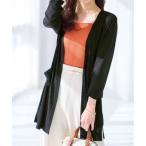 アロッタ Alotta 【ミドル丈】さらっと軽いサマーカーディガン （ブラック／ミドル）