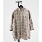 アバハウス ABAHOUSE 【別注】Individualized shirts / ボタンダウン半袖シャツ （カーキ）