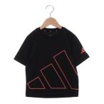 アディダス adidas ジュニア 半袖機能Tシャツ マストハブ レギュラーフィット ビッグロゴ キッズ半袖Tシャツ KA8043 (ブラック)