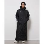 ショッピングベンチコート アディダス adidas メンズ ベンチコート M スーパーロング パデッドコート JP4652 （ブラックXホワイト）