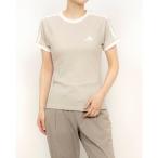 アディダス adidas レディース 半袖Tシャツ W LUX CA ワッフルTシャツ AP JY9178 (ベージュ)