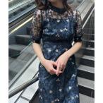アイティ aity アンティーク刺繍レースドレス 結婚式 パーティードレス オケージョンドレス 同窓会 お呼ばれワンピース （ダークブルー）