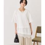 アメリカンホリック AMERICAN HOLIC レースドッキングTシャツ （オフホワイト）
