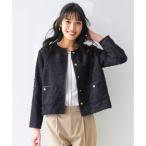 ショッピングリボン ANY SIS リボンヤーンライトツイード ジャケット （ネイビー）