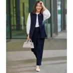 ANY 【3SET】きちんと見え3点コーデセット（ブラウス＋ジレ＋パンツ） （ネイビー）