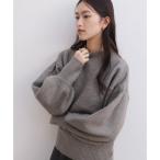 ショッピングアンドミー アンドミー andme 天竺編み 袖ボリューム 長袖 ニット トップス （グレー）