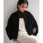 ショッピングアンドミー アンドミー andme リバー ジップ ノーカラー ショート コート （ブラック）