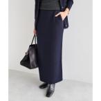 ショッピングアンドミー アンドミー andme 総針 ウール ニット タイト スカート （ネイビー）