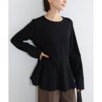 ショッピングアンドミー アンドミー andme ポンチ ペプラム プルオーバー （ブラック）