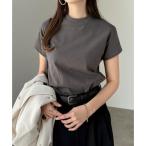 アンドミー andme 汗染み防止 コンパクト フレンチスリーブ Tシャツ （チャコールグレー）