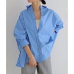 ショッピングアンドミー アンドミー andme イージーケア ポンチョ シャツ ブラウス （サックス）