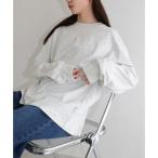 ショッピングアンドミー アンドミー andme オーバーサイズ 長袖 Tシャツ （オートミール杢）