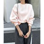 ショッピングアンドミー アンドミー andme 裏起毛 2way 長袖 スウェット トップス （ピンク）