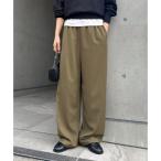 ショッピングアンドミー アンドミー andme とろみ イージー ワイド パンツ （ライトブラウン）