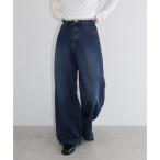 ショッピングアンドミー アンドミー andme ルーズ デニム ストレート ワイド パンツ （インディゴブルー）