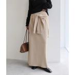 アンドミー andme フェイク レイヤード ニット スカート （ライトベージュ）