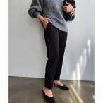 ショッピングアンドミー アンドミー andme 美脚 ストレッチ テーパードパンツ ロングパンツ ウエストゴム ボトムス （ブラック）