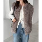 ショッピングアンドミー アンドミー andme シープファーベスト （モカブラウン）