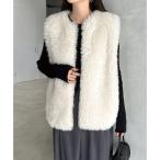 ショッピングアンドミー アンドミー andme シープファーベスト （アイボリー）