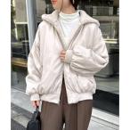 ショッピングアンドミー アンドミー andme リバーシブルフード付きMA-1ブルゾン （アイボリー×アイボリー）