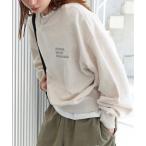 ショッピングアンドミー アンドミー andme ANME ロゴ刺繍入り 裏毛 スウェット トップス （アイボリー杢）