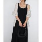 ショッピングアンドミー アンドミー andme リネン混 アメスリ フレア ワンピース （ブラック）