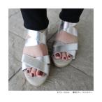 ノーワンノーズ No one knows エスパドリーユグラディエイターサンダル （91-シルバー）