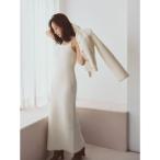 ショッピングキャミソール アニュアンス anuans カシミヤブレンドキャミソールニットワンピース （IVORY）