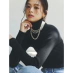 アニュアンス anuans シルクカシミアブレンドフィットリブタートルニット （BLACK）