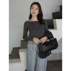 ショッピングカシミア アニュアンス anuans シルクカシミアブレンドボートネックニット （GREY）